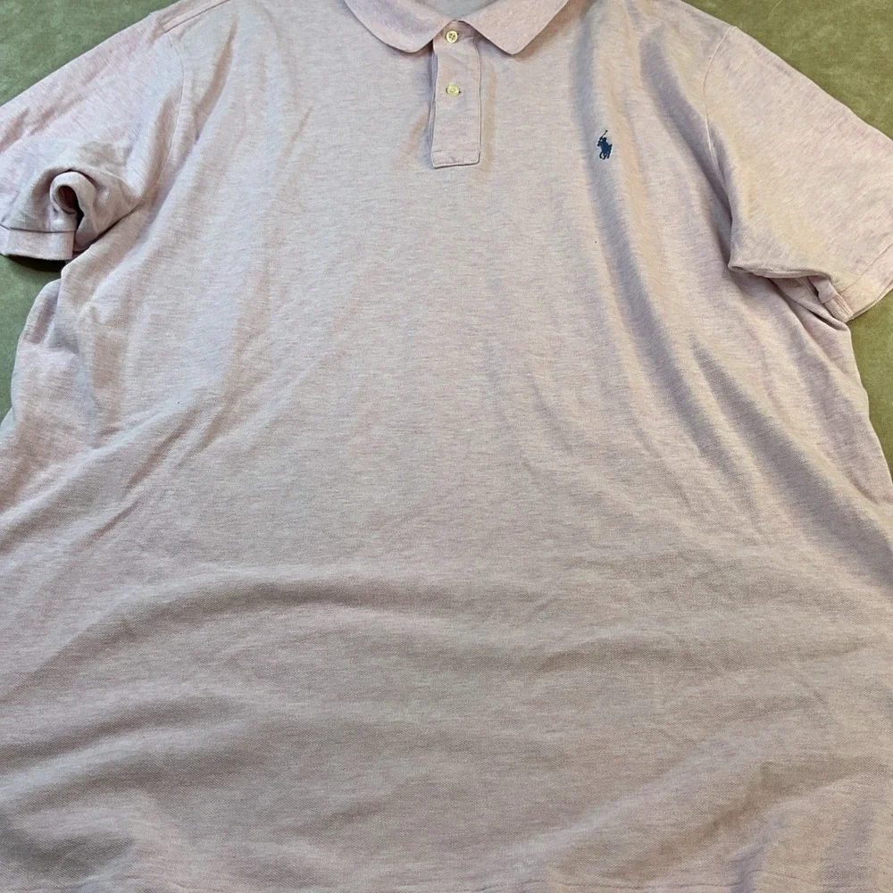 Polo Ralph Lauren Shirt Mesh Pique Short Sleeve Pink Men Sz 3XLT‎ Tall Pony